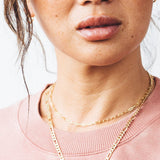 Tiny Gold Paperclip Chain Necklace