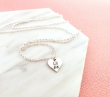 Lil Sis Heart Sterling Silver Necklace