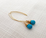 Turquoise Drop 14k Gold Filled Earrings