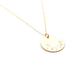 Gold Name Disc Necklace - Personalized Jewelry - Gift For Her