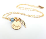 Personalized Name Angel Wing Necklace