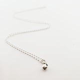 Tiny Apple Charm - Sterling Silver Necklace