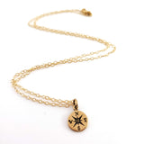Compass Charm- Dainty 14k Gold Filled Jewelry