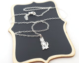 Siberian Husky Dog Charm Sterling Silver Necklace