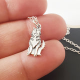 Siberian Husky Dog Charm Sterling Silver Necklace