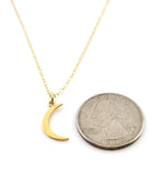 Gold Moon Charm Necklace - 14k Gold Filled Jewelry