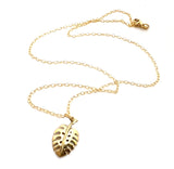Monstera Delicioso Plant Addict 14k Gold Filled Necklace