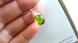 Peridot - August Birthstone - Sterling Silver Necklace