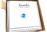 Blue Topaz Gemstone - December Birthstone - Sterling Silver Necklace