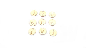 Add a 9 mm Gold Filled Handstamped Initial Disc - Initial Tag - Build your Own Necklace