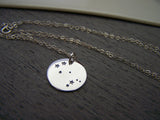 Gemini Zodiac Constellation Sterling Silver Necklace