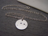 Aries Zodiac Constellation Sterling Silver Necklace