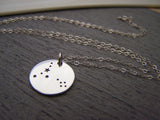 Pisces Zodiac Constellation Sterling Silver Necklace