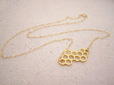 Honeycomb Gold Filled Necklace