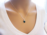 Teal Peacock Hydro Quartz Briolette Wire Wrapped Necklace