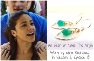 Green Onyx Gemstone Earrings - As Seen on Jane the Virgin