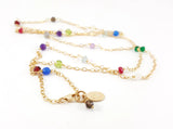 Multi Gemstone Necklace - 14k Gold Fill Wire Wrapped Necklace