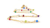 Multi Gemstone Necklace - 14k Gold Fill Wire Wrapped Necklace