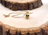 3D Skull Charm Necklace - 14k Gold Fill Necklace - Simple Jewelry - Dainty Necklace