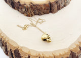 3D Skull Charm Necklace - 14k Gold Fill Necklace - Simple Jewelry - Dainty Necklace