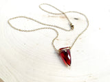 Red Quart Wire Wrapped 14k Gold Filled Necklace