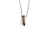 Pyrite Bullet Wire Wrapped Copper Necklace