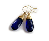 Blue Hydro Quartz 14k Gold Filled Wire Wrapped Earrings