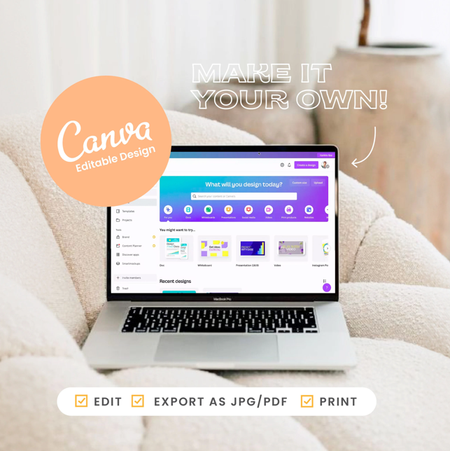 Editable Family Tree Template | 7 Printable Canva Pages — CYDesignStudio
