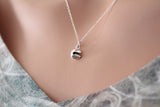 Fortune Cookie Charm Tiny Sterling Silver Necklace