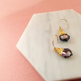 Mystic Violet Baroque Swarovski Crystal Handmade Earrings