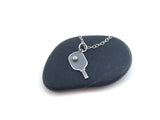 Pickleball Paddle Charm - Sports Pendant - Sterling Silver Necklace - Handmade Jewelry