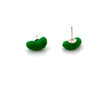 Pickle Charm Polymer Clay Sterling Silver Stud Earrings