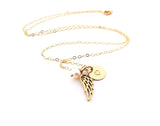 Angel Wing Necklace - 14k Gold Fill Memorial Jewelry - Sympathy Gift