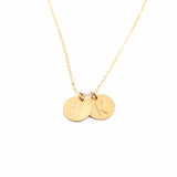 Classic Gold Initial Disc Necklace