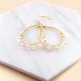 Lola Earrings - Crystal Teardrop Wire Wrapped Earrings