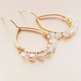 Lola Earrings - Crystal Teardrop Wire Wrapped Earrings