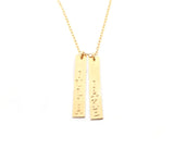 Vertical Gold Bar Name Necklace - 14k Gold Filled Jewelry - Personalized Necklace - Gift For Her