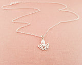 Octopus Charm Sterling Silver Necklace