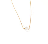 Herkimer Diamond Choker Necklace - Herkimer Diamond Wire Wrapped - Gold Necklace