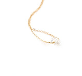 Herkimer Diamond Choker Necklace - Herkimer Diamond Wire Wrapped - Gold Necklace