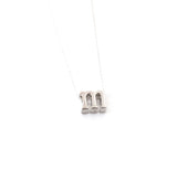 Silver Slide Initial Necklace - Initial Necklace for Her - Alphabet Letter Charm Necklace