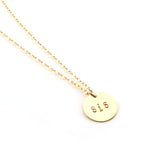 Sis Necklace - Dainty 14k Gold Filled Stamped Sis Disc - Sister Necklace - Gift for Her