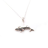 Orca Killer Whale Charm Sterling Silver Necklace