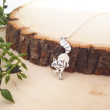 Raccoon Charm Sterling Silver Woodland Animal Necklace