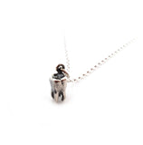 Tiny Tooth Molar Charm Necklace - Sterling Silver Necklace