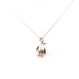 Penguin Charm - Sterling Silver Necklace - Gift for Her