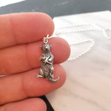 Sea Otter Charm - Sterling Silver Necklace - Gift for Her