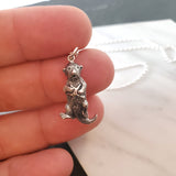 Sea Otter Charm - Sterling Silver Necklace - Gift for Her