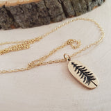 Pine Tree Charm Necklace - Dainty 14k Gold Filled Jewelry