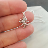 Lion Charm - Sterling Silver Necklace - Gift for Her